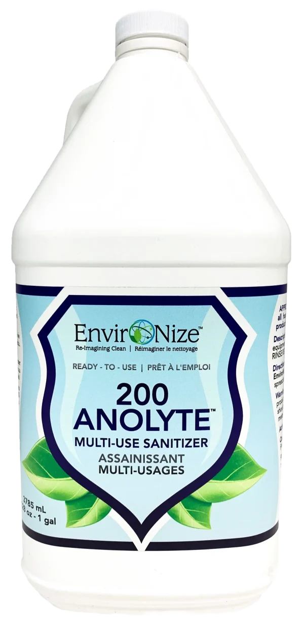 EnviroNize® 200 Hypochlorous Acid Anolyte Multi-Use Sanitizer