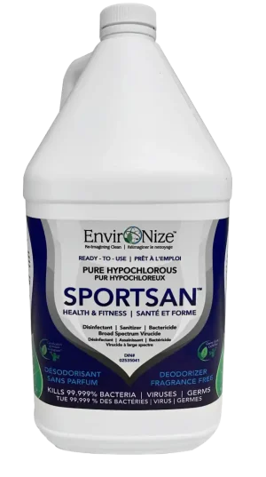 EnviroNize® SPORTSAN Hypochlorous Acid Health and Fitness Disinfectant